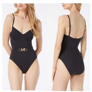 Michael Kors Solids Underwire One-Piece